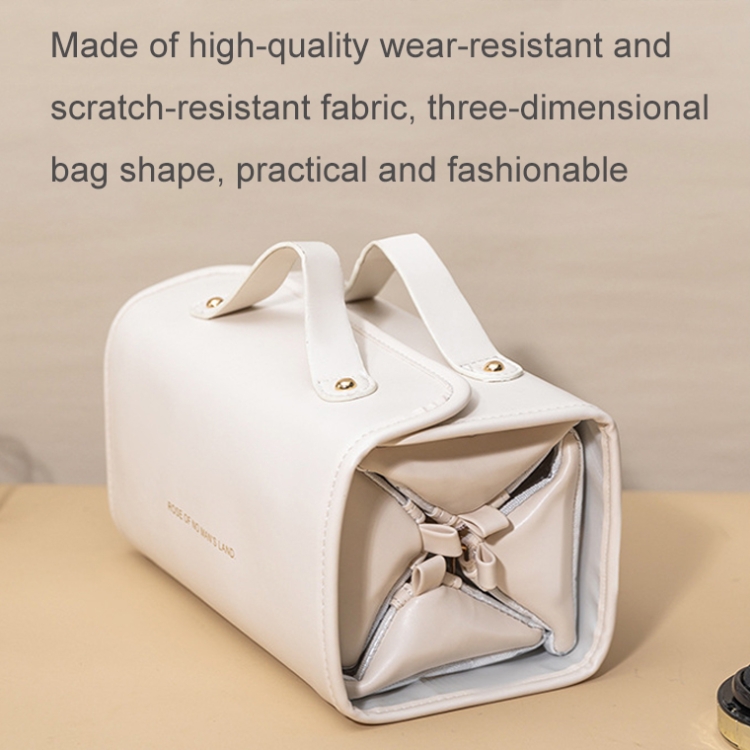Bolsa de cosméticos impermeable plegable desmontable de viaje portátil de gran capacidad (rosa) - B3