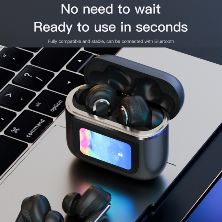 Color Screen Touch ANC Active Noise Reduction LCD Wireless Bluetooth Earphones(Black) Color Screen Touch ANC Active Noise Reduction LCD Wireless Bluetooth Earphones(Black)