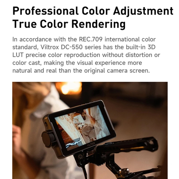 VILTROX DC550 Pro 5.5 インチ カメラ スタジオ モニター 4K HDMI 3D