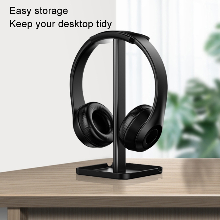 Desktop Headphone Holder Cell Phone Tablet Stand(Black) - B1