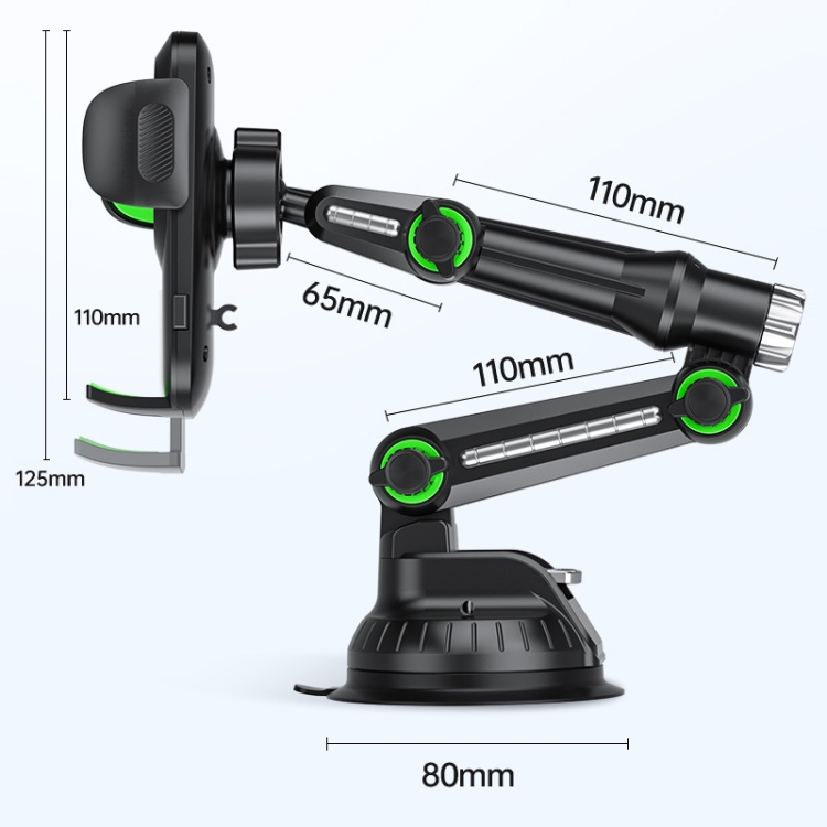 Car Windscreen Dashboard Suction Cup Phone Holder, Color: Extended Green Car Windscreen Dashboard Suction Cup Phone Holder, Color: Extended Green