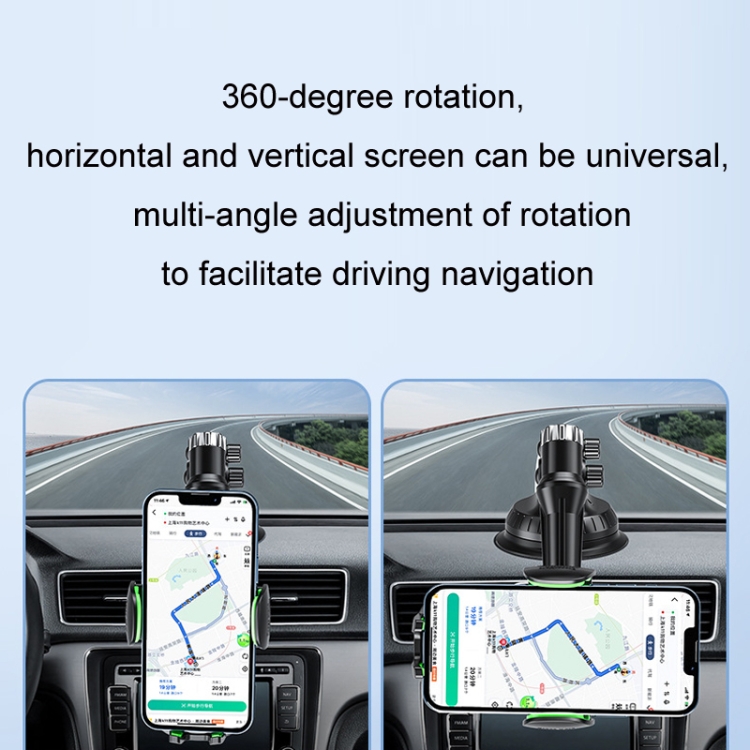 Car Windscreen Dashboard Suction Cup Phone Holder, Color: Extended Green Car Windscreen Dashboard Suction Cup Phone Holder, Color: Extended Green