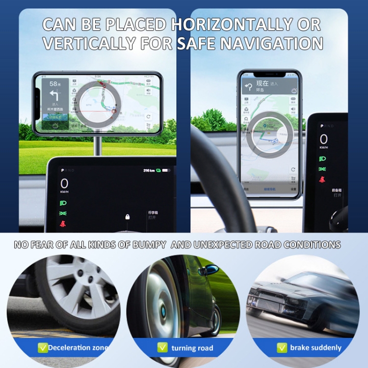 Zinc Alloy Car Screen Magnetic Mobile Phone Holder(Silver) Zinc Alloy Car Screen Magnetic Mobile Phone Holder(Silver)
