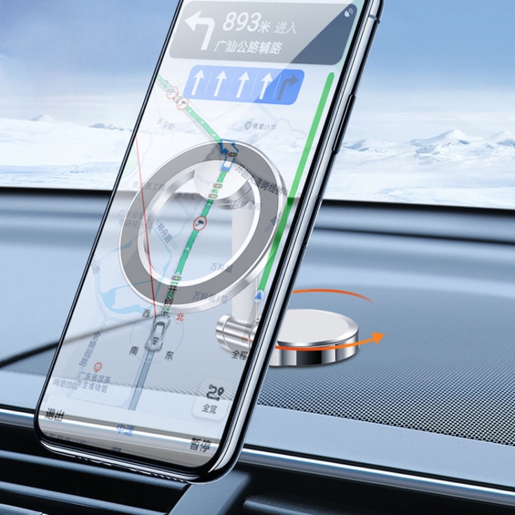 Zinc Alloy Car Screen Magnetic Mobile Phone Holder(Silver) Zinc Alloy Car Screen Magnetic Mobile Phone Holder(Silver)