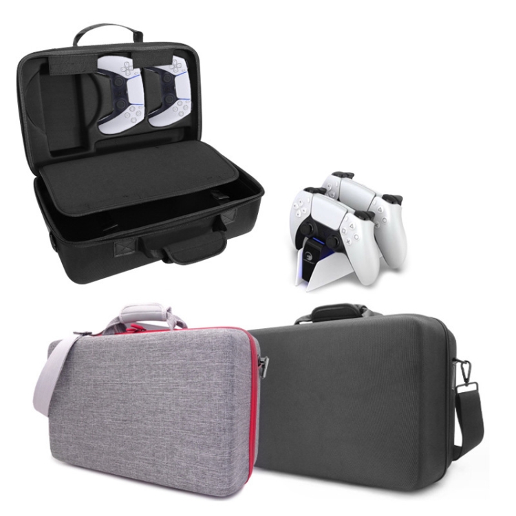 Para consola de juegos PS5 Slim Bolsa de almacenamiento EVA Estuche de transporte para bolso (1900 negro) - B1