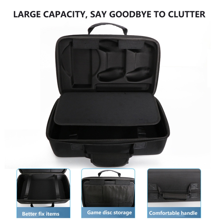 Para consola de juegos PS5 Slim Bolsa de almacenamiento EVA Estuche de transporte para bolso (1900 negro) - B6