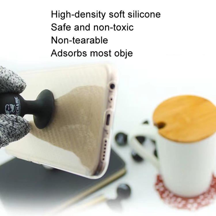 MECHANIC Octopus Ball Small Suction Cup Holder Mini Lazy Soft Silicone Cell Phone Holder(White) MECHANIC Octopus Ball Small Suction Cup Holder Mini Lazy Soft Silicone Cell Phone Holder(White)