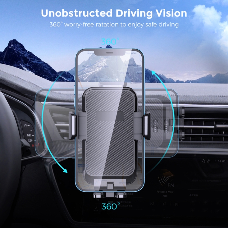 TRONWIN JY03 Car Vent Cell Phone Holder Dashboard Navigation Fixed Phone Mount(Black) TRONWIN JY03 Car Vent Cell Phone Holder Dashboard Navigation Fixed Phone Mount(Black)