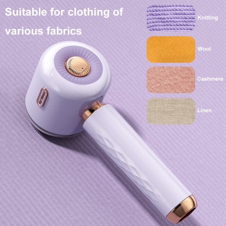 Electric Hair Ball Trimmer Household Hair Removal Ball Tool Shaver, Color:  Charging-Purple
