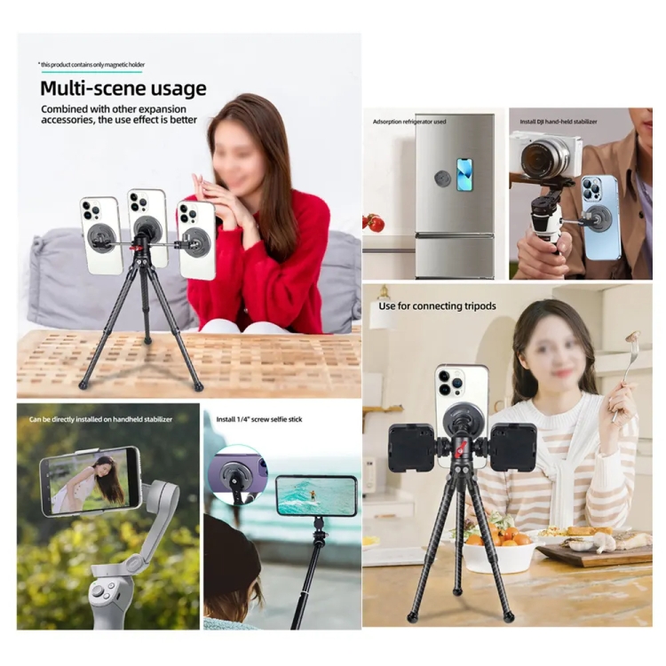 Magnetic Phone Holder with 1/4 Inch Hole for Tripod Magic Arm(Titanium Color) Magnetic Phone Holder with 1/4 Inch Hole for Tripod Magic Arm(Titanium Color)