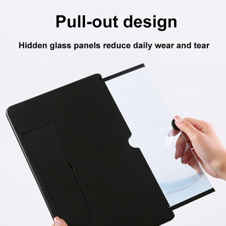 Pull-Out Folding Phone Screen Amplifier HD Anti-Blue Light Magnifying Glass, Color: 14-inch-Black Pull-Out Folding Phone Screen Amplifier HD Anti-Blue Light Magnifying Glass, Color: 14-inch-Black