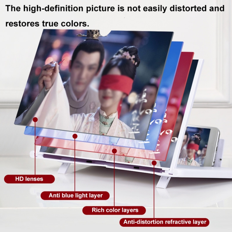 Pull-Out Folding Phone Screen Amplifier HD Anti-Blue Light Magnifying Glass, Color: 14-inch-Black Pull-Out Folding Phone Screen Amplifier HD Anti-Blue Light Magnifying Glass, Color: 14-inch-Black