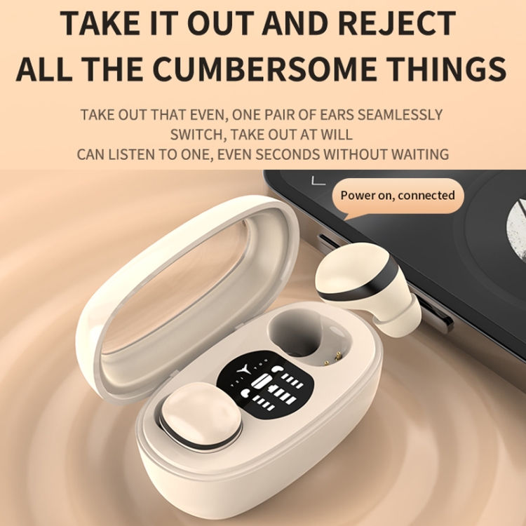 Mini TWS Bluetooth Earphones With Rectangular Bin Noise Reduction Long Life Sleep Wireless Music Earbuds(Skin Color) Mini TWS Bluetooth Earphones With Rectangular Bin Noise Reduction Long Life Sleep Wireless Music Earbuds(Skin Color)