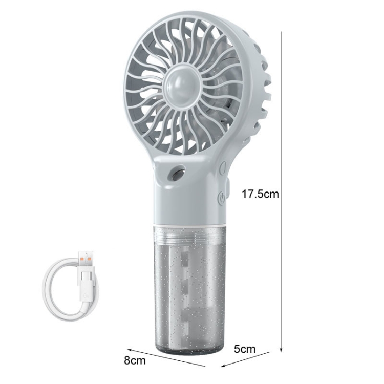 Ventilateur Brumisateur Portable 8000mAh – Réservoir 600 Ml, Rechargeable, Ultra-Puissant Et Silencieux Pour Camping, Bureau, Plage
