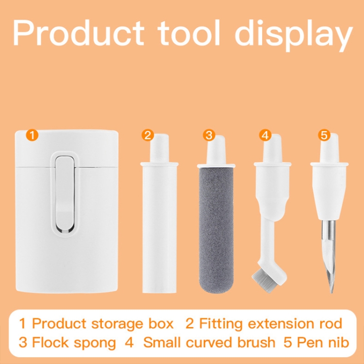 Q5D Mini Portable Bluetooth Headset Mobile Phone Cleaning Pen Multifunctional Cleaning Stick(White) Q5D Mini Portable Bluetooth Headset Mobile Phone Cleaning Pen Multifunctional Cleaning Stick(White)
