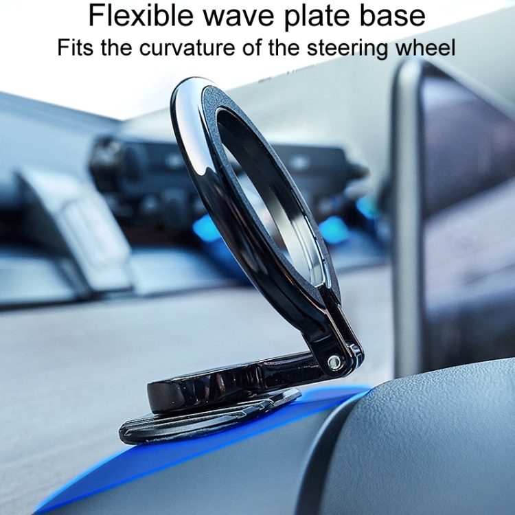 D21 Magnetic Folding Car Phone Holder Rotatable Steering Wheel Stick-On Navigation Stand D21 Magnetic Folding Car Phone Holder Rotatable Steering Wheel Stick-On Navigation Stand