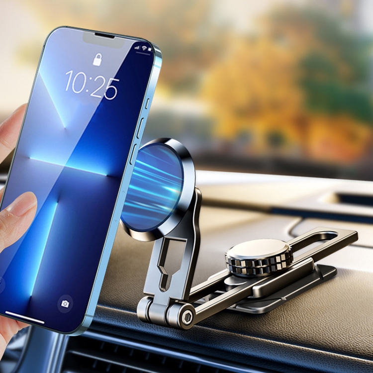 D31 Foldable Suspension Car Phone Holder Magnetic Slide Type Metal Navigation Stand D31 Foldable Suspension Car Phone Holder Magnetic Slide Type Metal Navigation Stand