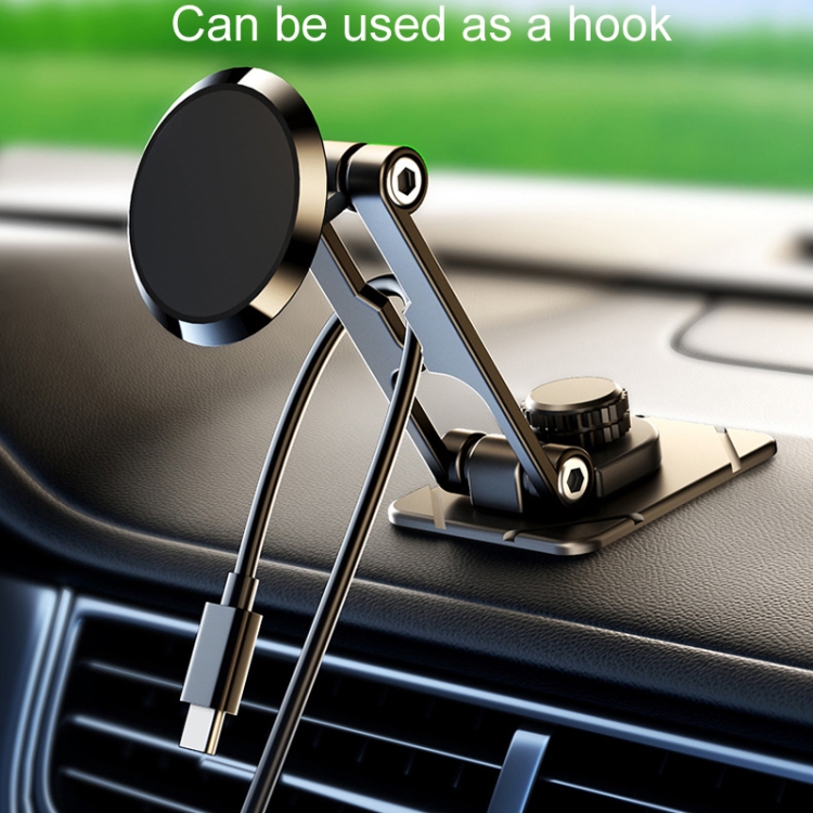 D30 Foldable Suspension Car Phone Holder Magnetic Adhesive Type Metal Navigation Stand D30 Foldable Suspension Car Phone Holder Magnetic Adhesive Type Metal Navigation Stand