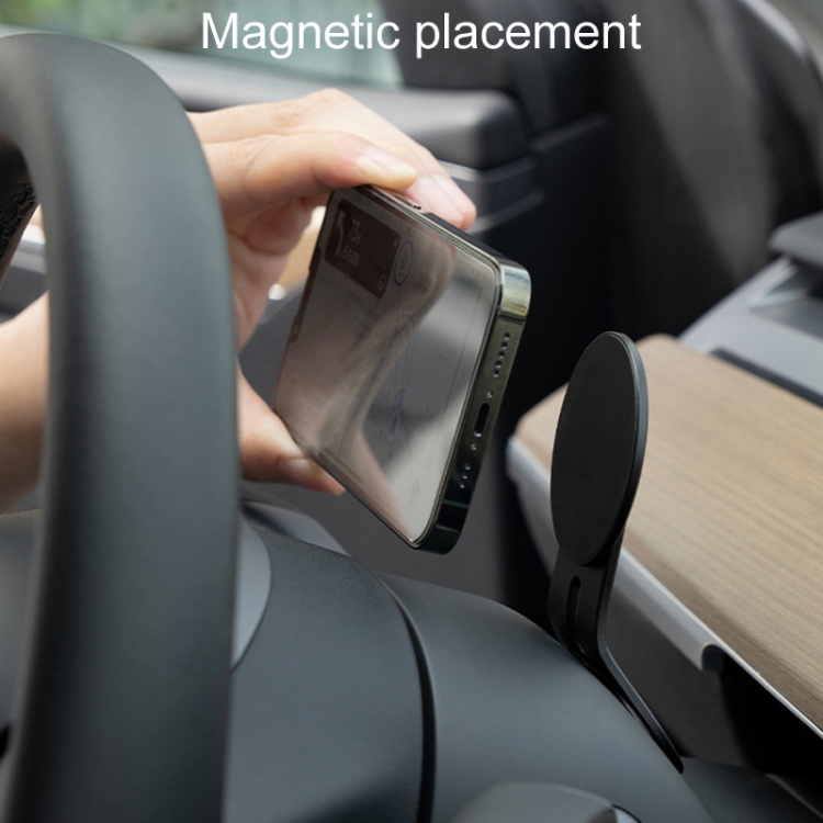 For Tesla Model 3/Y Automotive Magnetic Cell Phone Holder Car Steering Wheel Navigation Mount, Style: Curved For Tesla Model 3/Y Automotive Magnetic Cell Phone Holder Car Steering Wheel Navigation Mount, Style: Curved