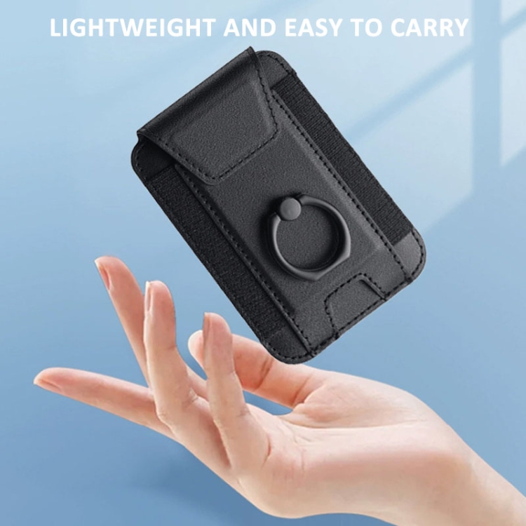 Magsafe Card Holder with Ring Elastic Wallet For iPhone 15/14/13/12 Series(Black) Magsafe Card Holder with Ring Elastic Wallet For iPhone 15/14/13/12 Series(Black)