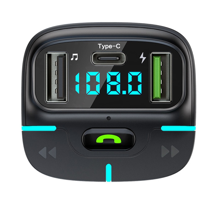 Car Bluetooth MP3 Player Ambient Light Charger(Black) Car Bluetooth MP3 Player Ambient Light Charger(Black)
