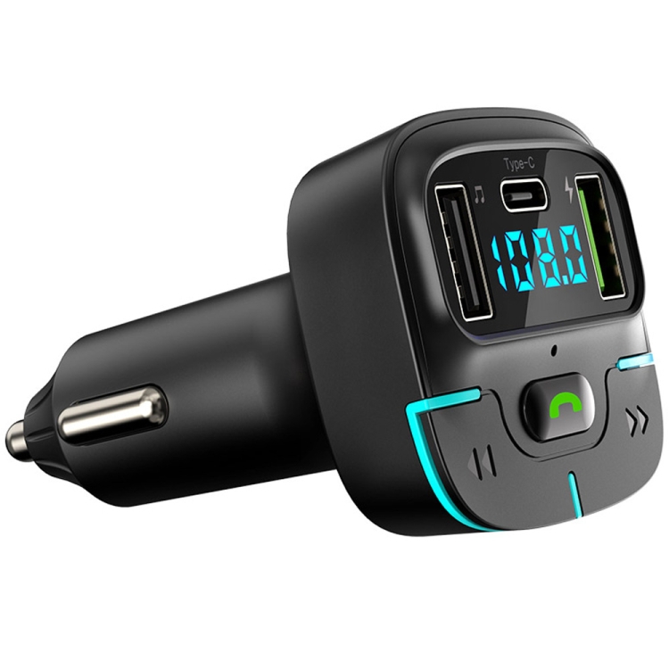 Car Bluetooth MP3 Player Ambient Light Charger(Black) Car Bluetooth MP3 Player Ambient Light Charger(Black)