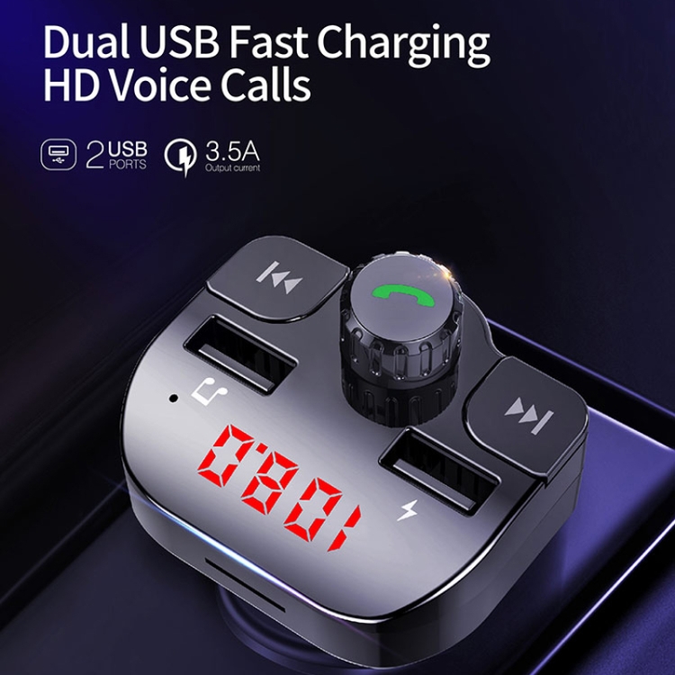 Car Bluetooth MP3 Player FM Transmitter Fast Charging(Black) Car Bluetooth MP3 Player FM Transmitter Fast Charging(Black)