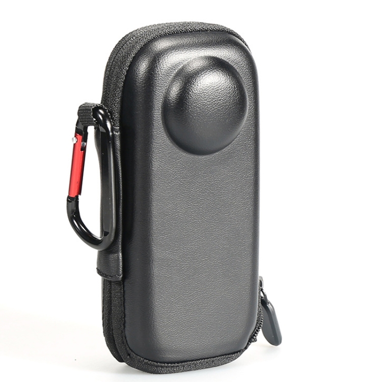 Đối với Insta360 X4 Hộp lưu trữ mini Túi PU Bảo vệ máy ảnh thể thao có móc (Màu đen) - B1