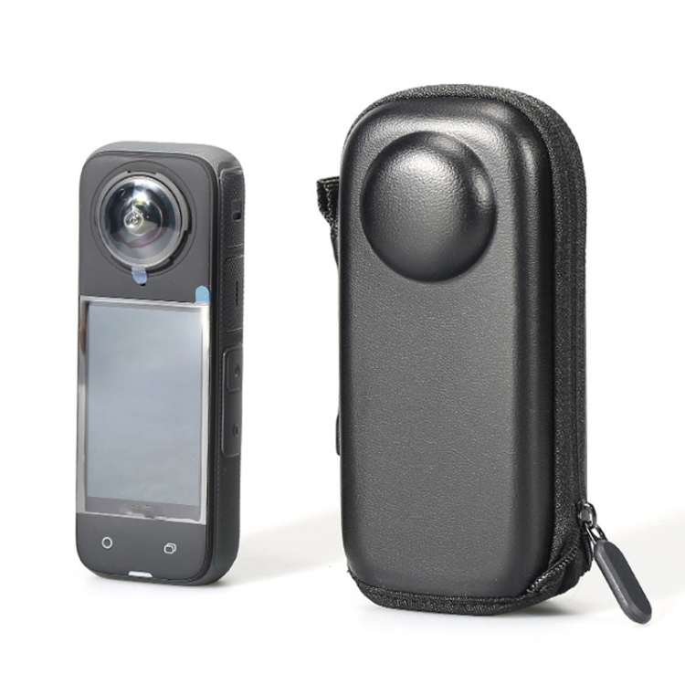 Đối với Insta360 X4 Hộp lưu trữ mini Túi PU Bảo vệ máy ảnh thể thao có móc (Màu đen) - B5