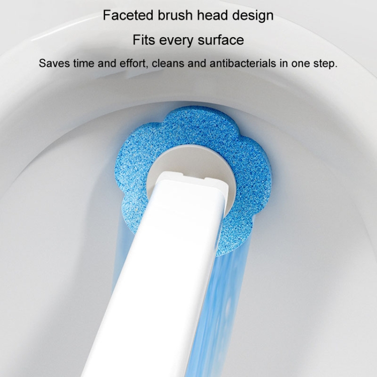 WizardFlush - Scopino Per WC Usa E Getta Con Testina Infusa Di Sapone - Manico Ergonomico E Supporto Salvaspazio