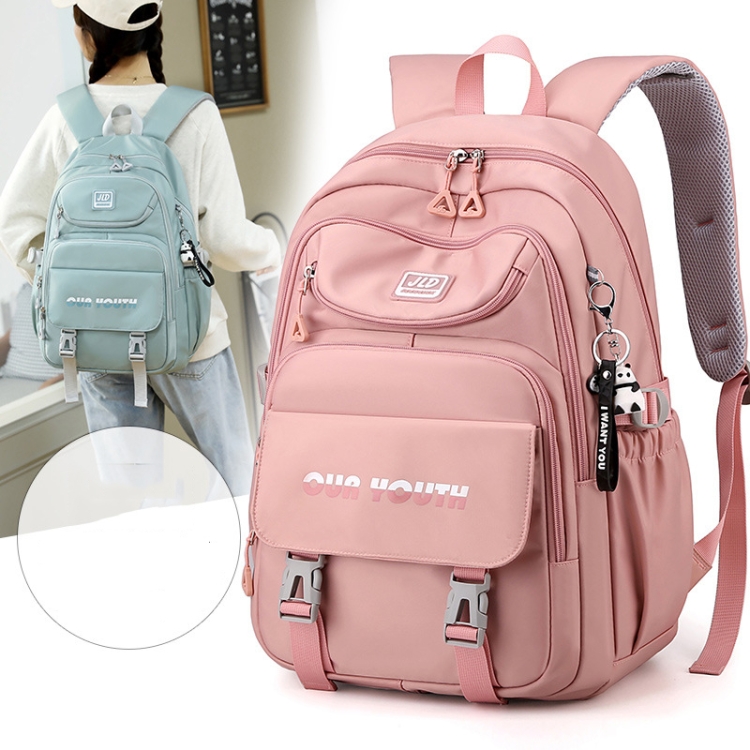 JLD School Bag College Backpack Anti Theft Travel Bags for Teens Girls Students Green