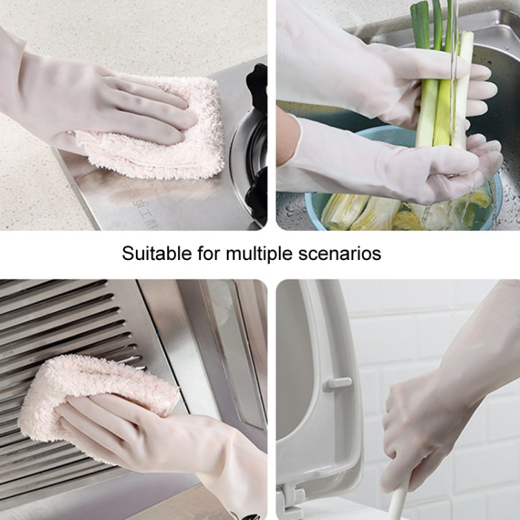Waterproof Kitchen Dishwashing Gloves Household PVC Non-slip Laundry  Housework Gloves, Size: M