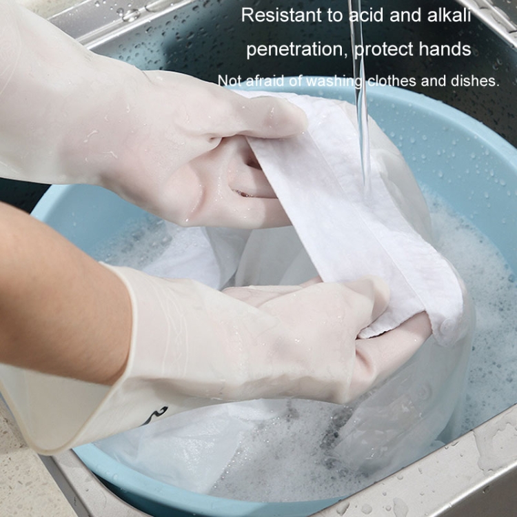 Waterproof Kitchen Dishwashing Gloves Household PVC Non-slip Laundry  Housework Gloves, Size: M