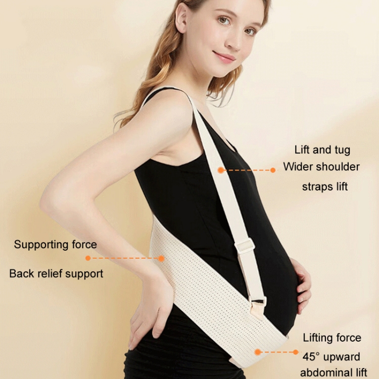 Breathable Shoulder Belly Support Belt Pregnancy Anti Stretching Waist Band, Size: M 45-72.5kg(Skin Color) - B3