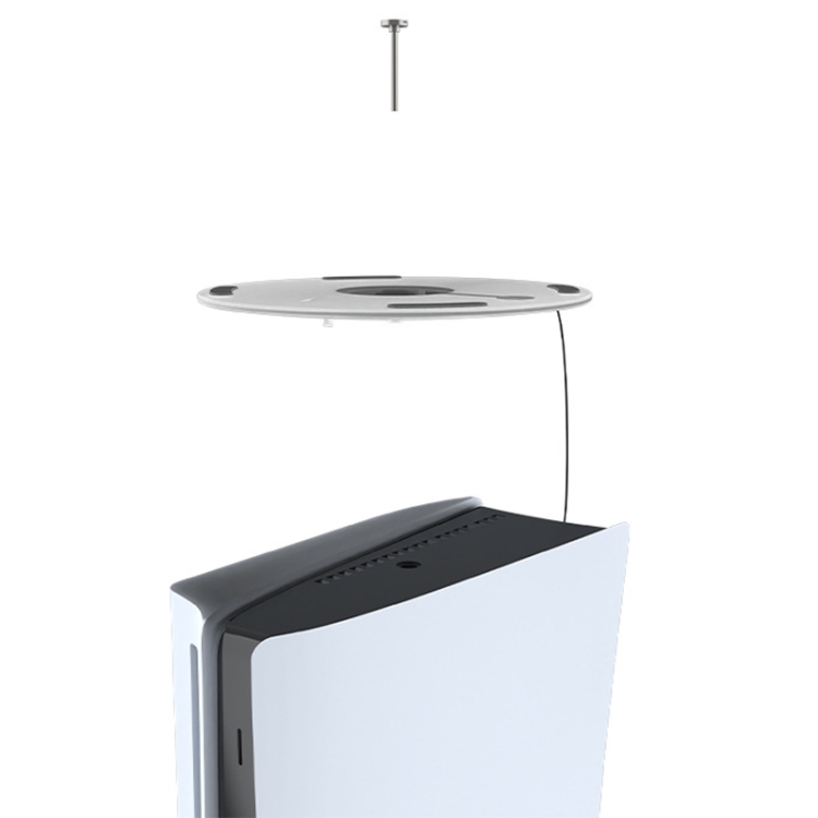For PS5 Slim iplay HBP-575 Simple Storage Base Light Version RGB Colorful Vertical Storage Bracket(Transparent) - B5