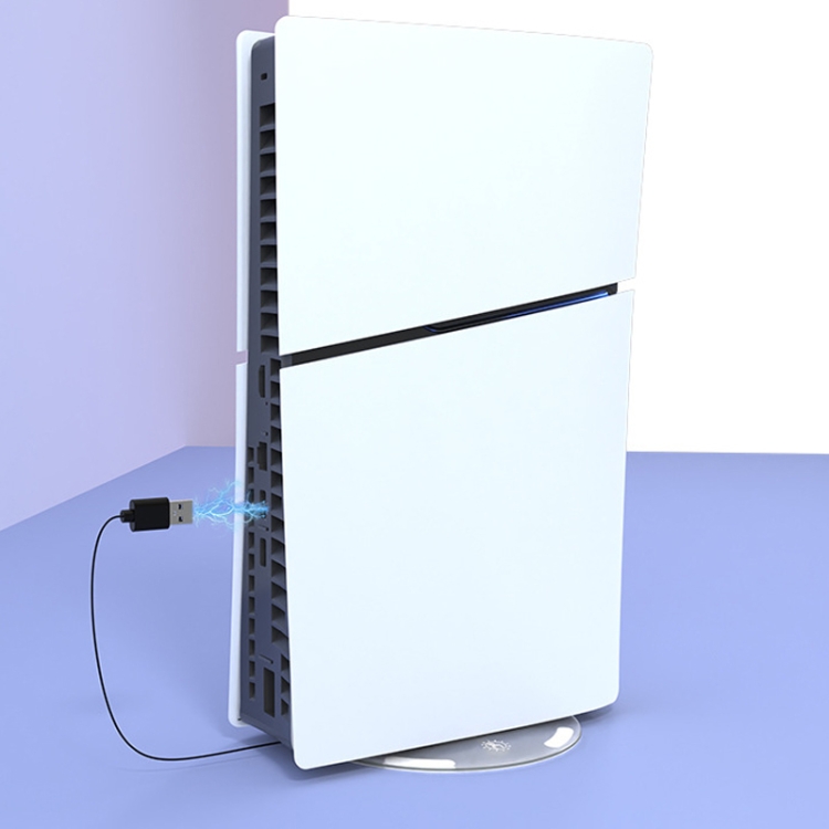 For PS5 Slim iplay HBP-575 Simple Storage Base Light Version RGB Colorful Vertical Storage Bracket(Transparent) - B7