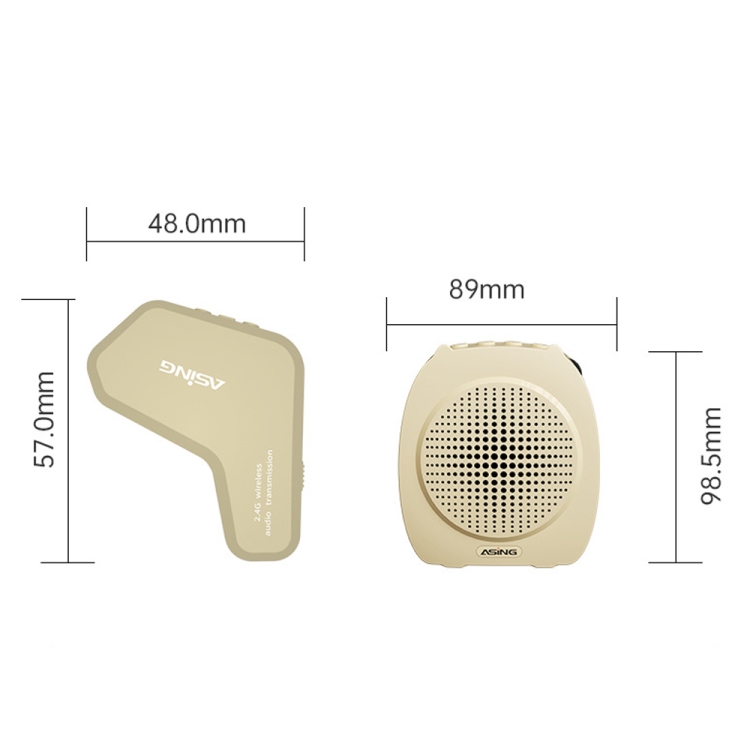 ASiNG S16 2.4G Wireless Voice Amplifier with Headset Microphone for Teachers Tour Guides Without Strap Chain ASiNG S16 2.4G Wireless Voice Amplifier with Headset Microphone for Teachers Tour Guides Without Strap Chain