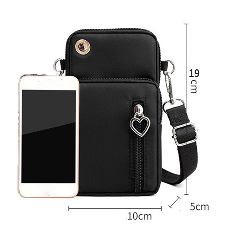 Crossbody Mobile Phone Bag Vertical Wallet Wrist Pouch With Arm