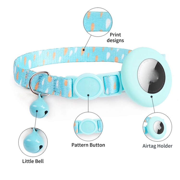 For AirTag Pet Collar Holder Print Design Case with Bell and Safety Buckle, Style: Camouflage Forest For AirTag Pet Collar Holder Print Design Case with Bell and Safety Buckle, Style: Camouflage Forest