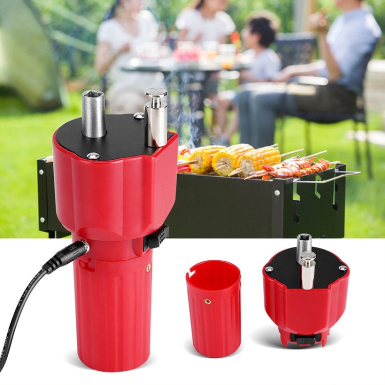 16.5 x 6.3 x 7cm Outdoor Picnic Grill Rotary Motor Barbecue Motor Bracket  Accessories With USB Wire