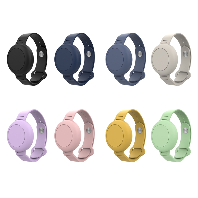 For Airtag Watch Strap Locator Silicone Cover Anti-lost Device Waterproof Protective Case(Black) For Airtag Watch Strap Locator Silicone Cover Anti-lost Device Waterproof Protective Case(Black)