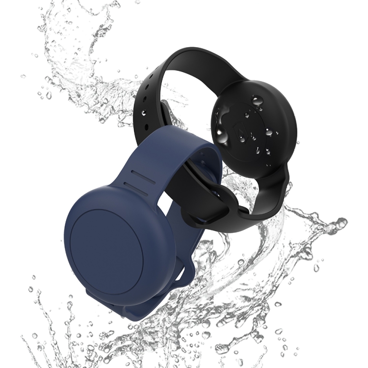 For Airtag Watch Strap Locator Silicone Cover Anti-lost Device Waterproof Protective Case(Black) For Airtag Watch Strap Locator Silicone Cover Anti-lost Device Waterproof Protective Case(Black)