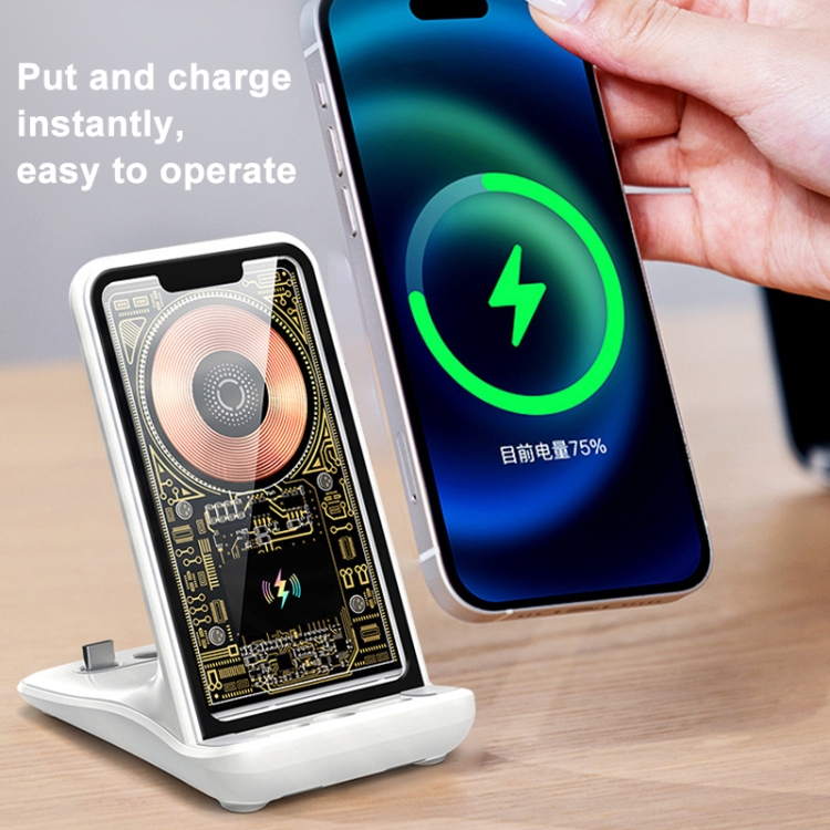 100W Magnetic Wireless Fast Charger Phone Holder For All Kinds Of Phone(White) 100W Magnetic Wireless Fast Charger Phone Holder For All Kinds Of Phone(White)