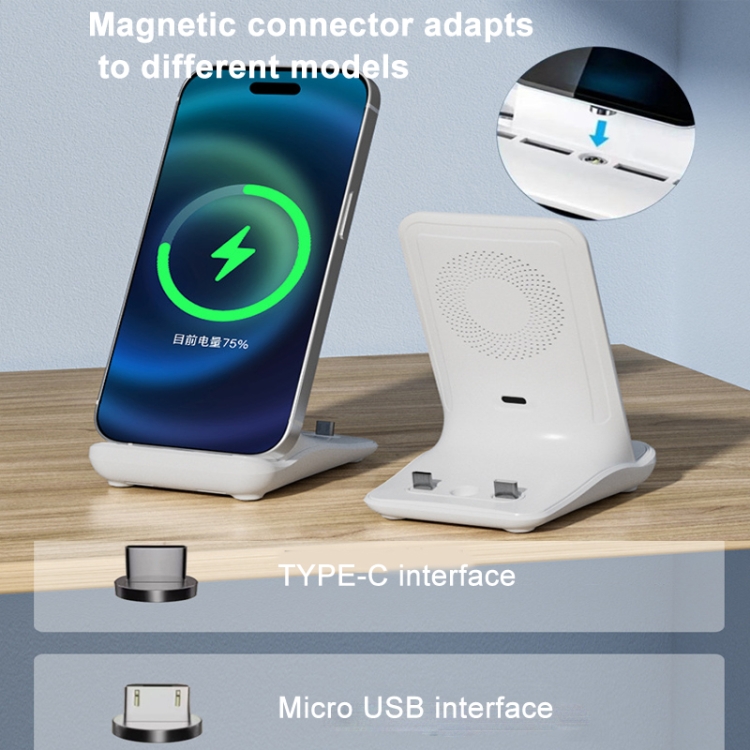100W Magnetic Wireless Fast Charger Phone Holder For All Kinds Of Phone(White) 100W Magnetic Wireless Fast Charger Phone Holder For All Kinds Of Phone(White)