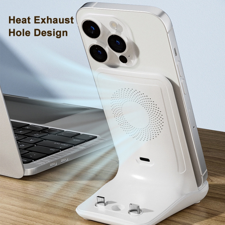 100W Magnetic Wireless Fast Charger Phone Holder For All Kinds Of Phone(White) 100W Magnetic Wireless Fast Charger Phone Holder For All Kinds Of Phone(White)