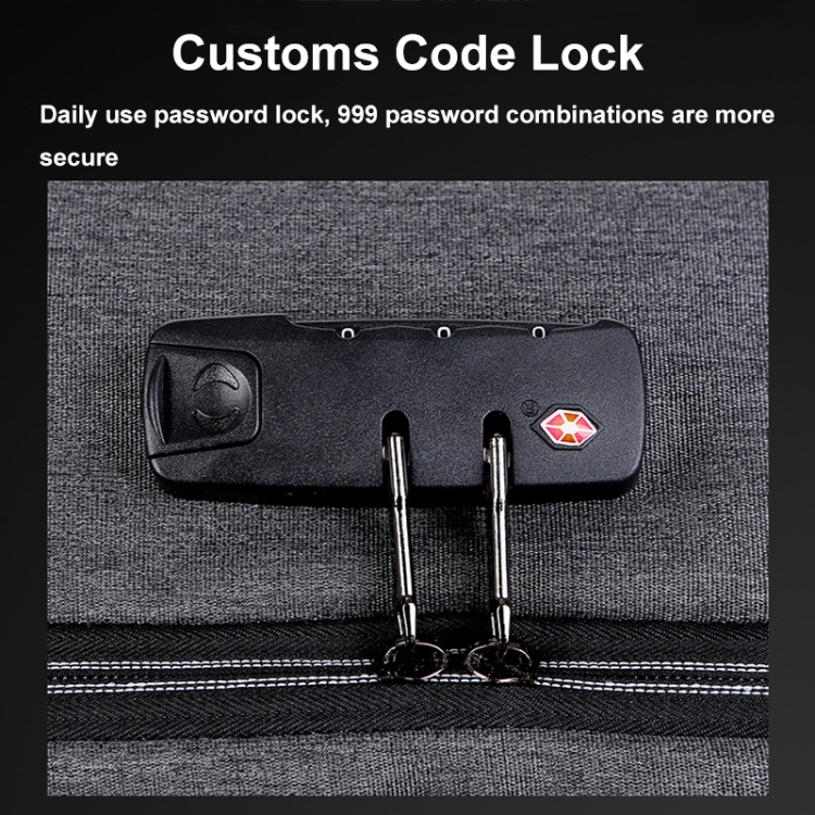 16 inch Large Capacity Password Lock Anti-Theft Laptop Backpack With ...