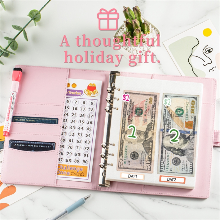 Track Your Savings with Style: A5 6-Hole Save Money Challenge Envelopes (Set 4)