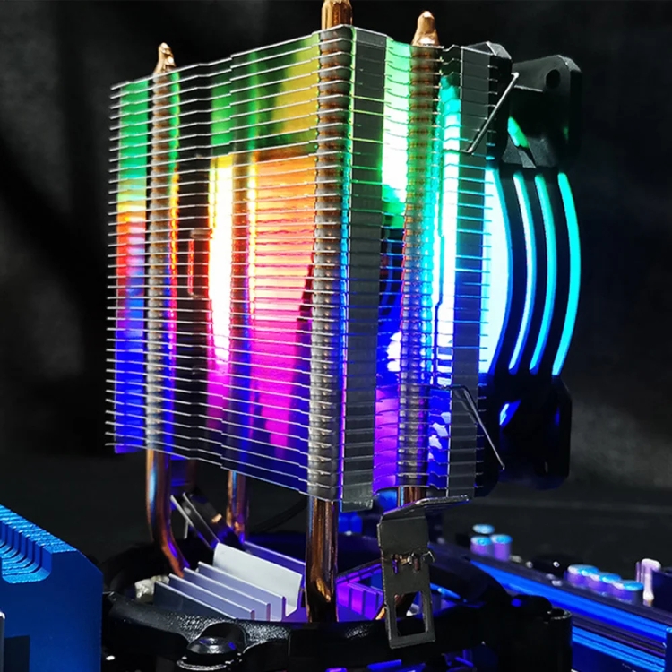 パソコン cool moon COOLMOON フロストダブル銅管 CPU ファン デスクトップ PC 照明付き
