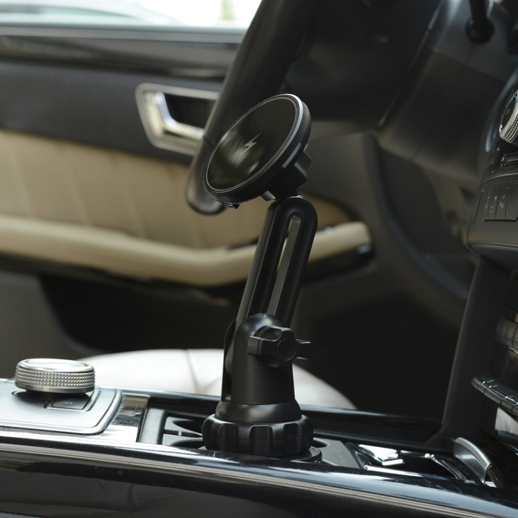 Car Water Cup Holder MagSafe Wireless Charging Bracket(Black) Car Water Cup Holder MagSafe Wireless Charging Bracket(Black)