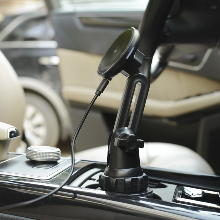 Car Water Cup Holder MagSafe Wireless Charging Bracket(Black) Car Water Cup Holder MagSafe Wireless Charging Bracket(Black)